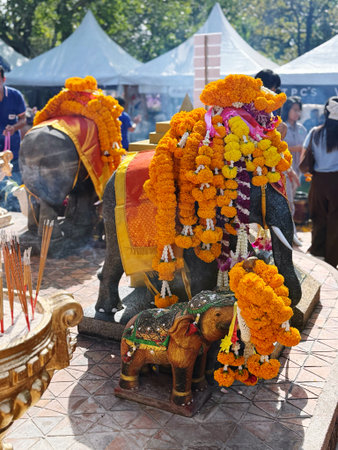Hindu God Ganesha in Kolkata, Indiaの写真素材