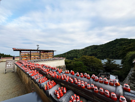 Katsuo-ji Temple in Minoh, Osaka, is known as the âTemple of Victory.âの写真素材
