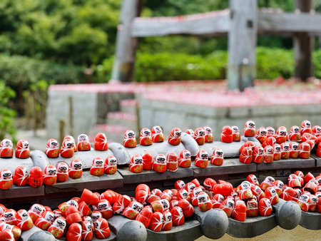 Katsuo-ji Temple in Minoh, Osaka, is known as the âTemple of Victory.âの写真素材