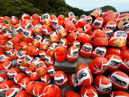 Katsuo-ji Temple in Minoh, Osaka, is known as the âTemple of Victory.âの写真素材