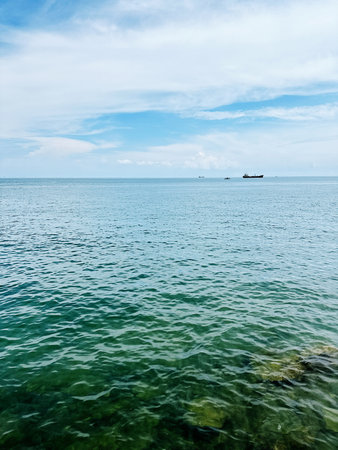 Seascape with blue sky and sea in Thailand, Asia.の写真素材