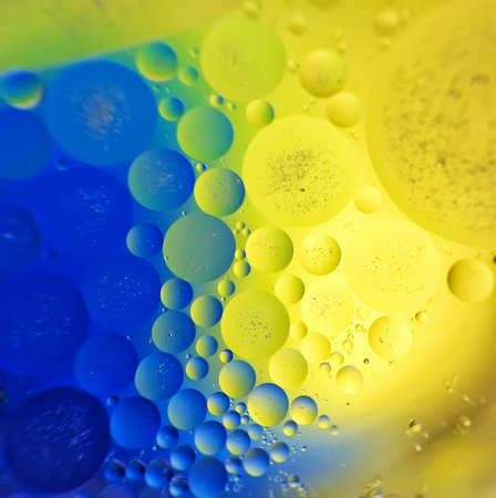 Soap bubbles abstract colorful background with vibrant color