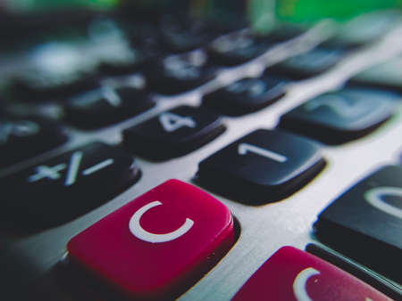 calculator macro shot showing numbers