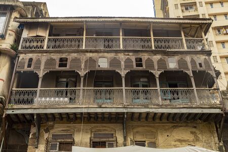 Mumbai, Maharashtra India August 12, 2019  building at Mumbai street at fort in Maharashtra India August 12, 2019のeditorial素材