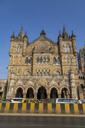 Mumbai Maharashtra India December 31 2019 Chhatrapati Shivaji Terminus formerly Victoria Terminus in Mumbai, India is a UNESCO World Heritage Site and historic railway station which serves as the headquarters of the Central Railways.のeditorial素材