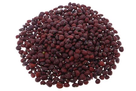 Pile of red kidney bean, canned beans isolated on white background, Top view.の写真素材