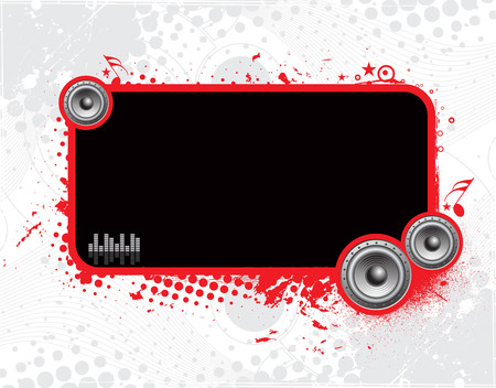 grunge music screen with vector compositionのイラスト素材