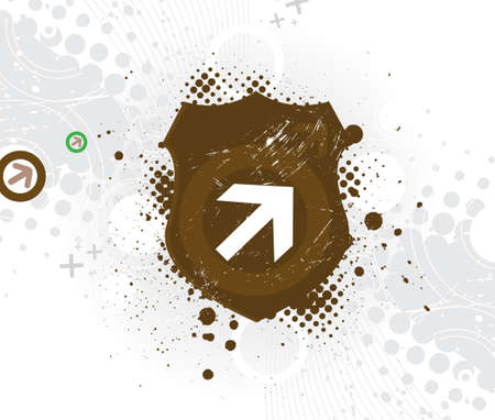 Grunge & hi-tech vector arrow backgrowdのイラスト素材