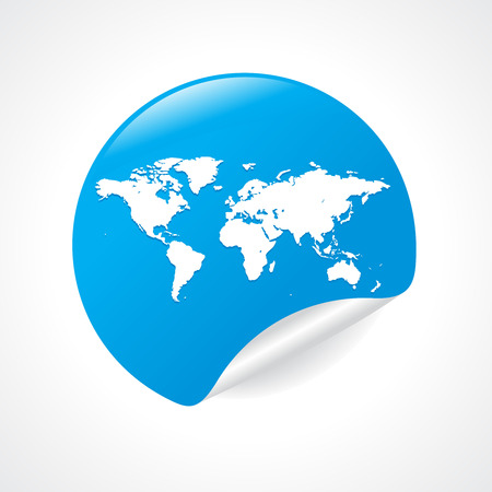 Globe and detail map of the world. Vector Illustrationのイラスト素材