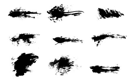 diffrent brushes set of grunge vectorのイラスト素材