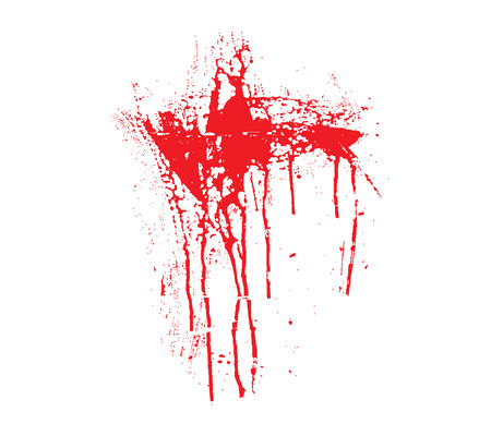 blood splatter ,vector illustrationのイラスト素材
