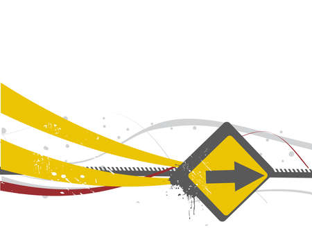 A Vector - arrow tag with grunge wave line backgroundのイラスト素材