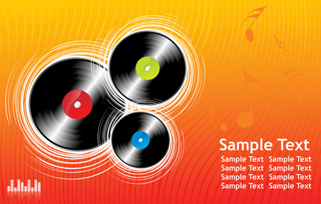 vector Illustration on a musical theme with sample text backgroundのイラスト素材