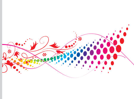 abstract floral color halftone background. Vector illustration.のイラスト素材