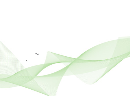 abstract  background with green wave line.のイラスト素材