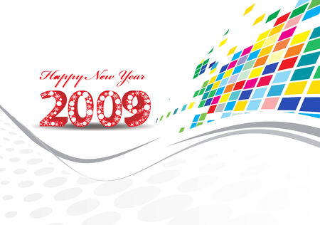 2009 new year composition.Vector illustrationのイラスト素材