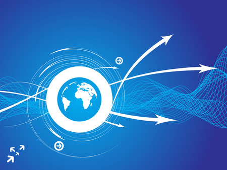 abstract arrow background with white wave line.のイラスト素材