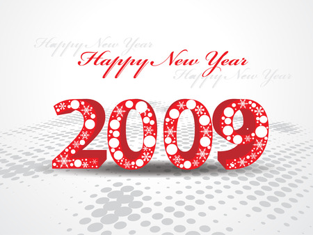 2009 halftone background new year composition.Vector illustrationのイラスト素材