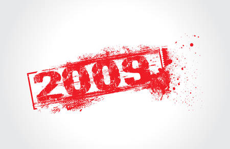 2009 grunge element for design - Vector illustrationのイラスト素材