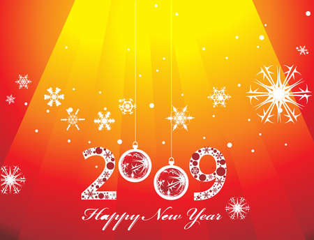2009 new year composition.Vector illustrationのイラスト素材