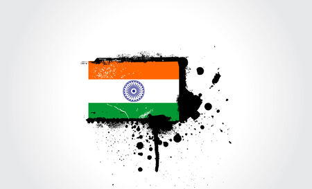 Vector - India Grunge flagのイラスト素材