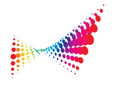 halftone multicolor background vector illustrationのイラスト素材