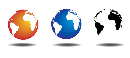 Abstract illustration with swirl globeのイラスト素材