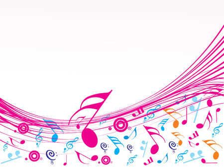 Musical wave of musical notesのイラスト素材