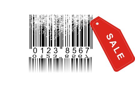 Bar code wall isolated on white backgroundの写真素材