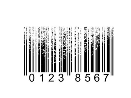 Bar code wall isolated on white background