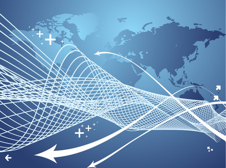 abstract arrow background with white wave line.のイラスト素材