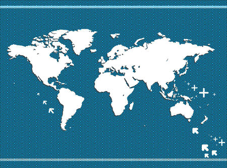 abstract arrow background with white world map.のイラスト素材