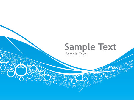 Vector Bubbles background with sample textのイラスト素材