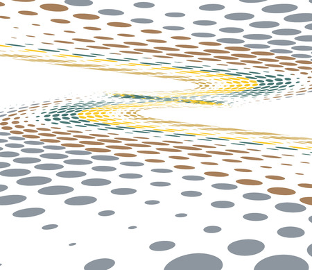 Abstract wave halftone with sample text backgroundのイラスト素材