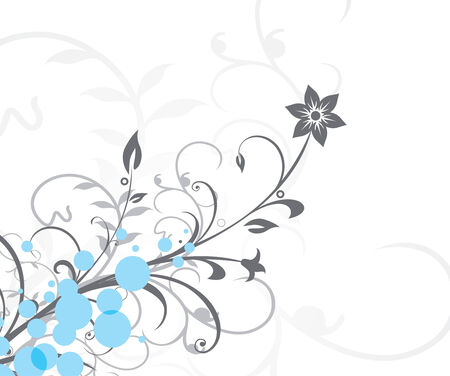 Grunge flower background with waves, element for design, vector illustrationのイラスト素材