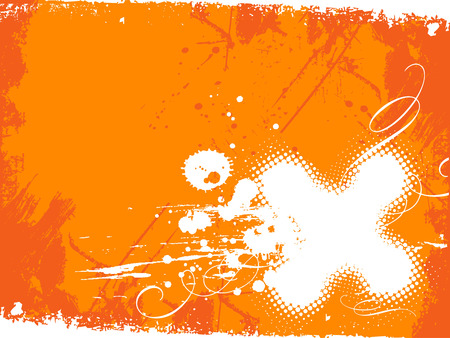 Vector - Halftone ink splat grunge background for text.のイラスト素材