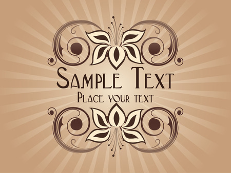 golden floral background with place sample textのイラスト素材