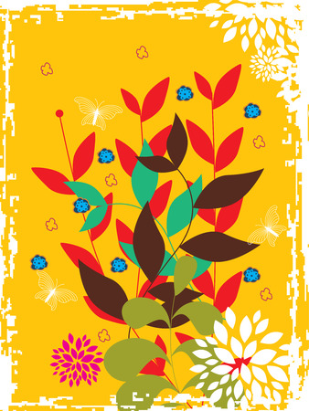 floral design elements with more floral background of this type please check my galleryのイラスト素材
