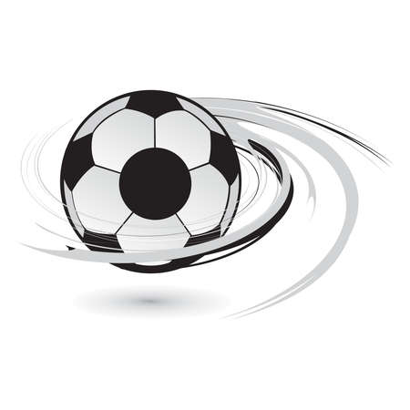 swirl football and artistic design with white backgroundのイラスト素材