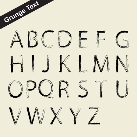 vector scalable grunge alphabet font - letter symbolのイラスト素材