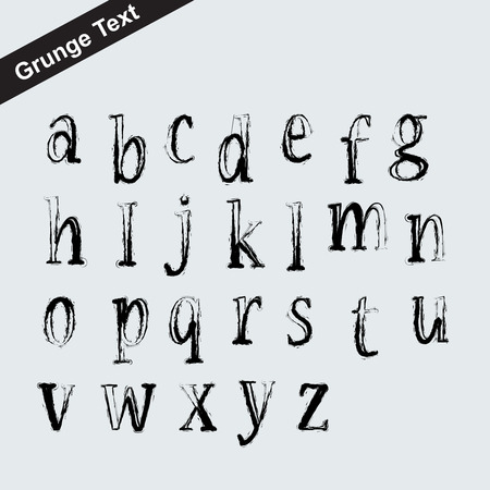 Scalable grunge alphabet font - letter symbolのイラスト素材