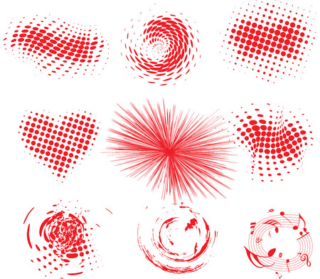 vector set of  halftone dots for backgrounds and designのイラスト素材