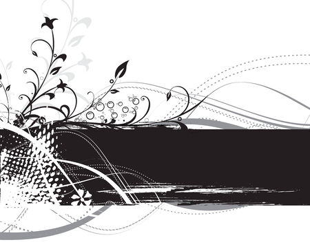 abstract modern vector illustration,floral elements with retro shapes vectorのイラスト素材