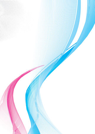 rainbow wave line background with white background のイラスト素材