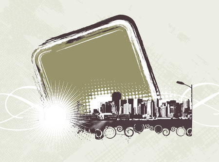 abstract urban grunge city background with space of textのイラスト素材