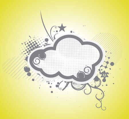 abstract floral grunge banner with space of your text ,vector illustrationのイラスト素材