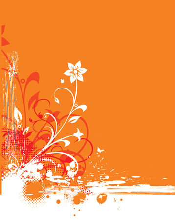 abstract floral grunge sample banners with place for your text.のイラスト素材