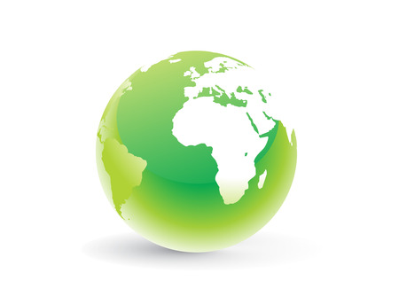 abstract globe with white background, vector illustration のイラスト素材