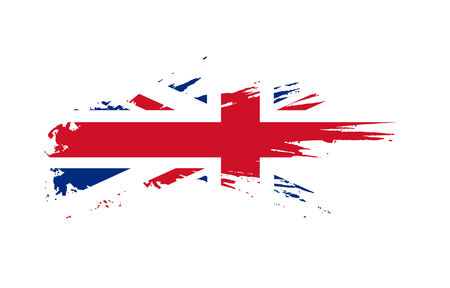 grunge flag of British. のイラスト素材