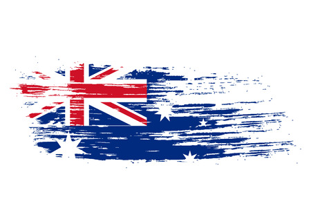 grunge flag of Australia. Vector illustrationのイラスト素材